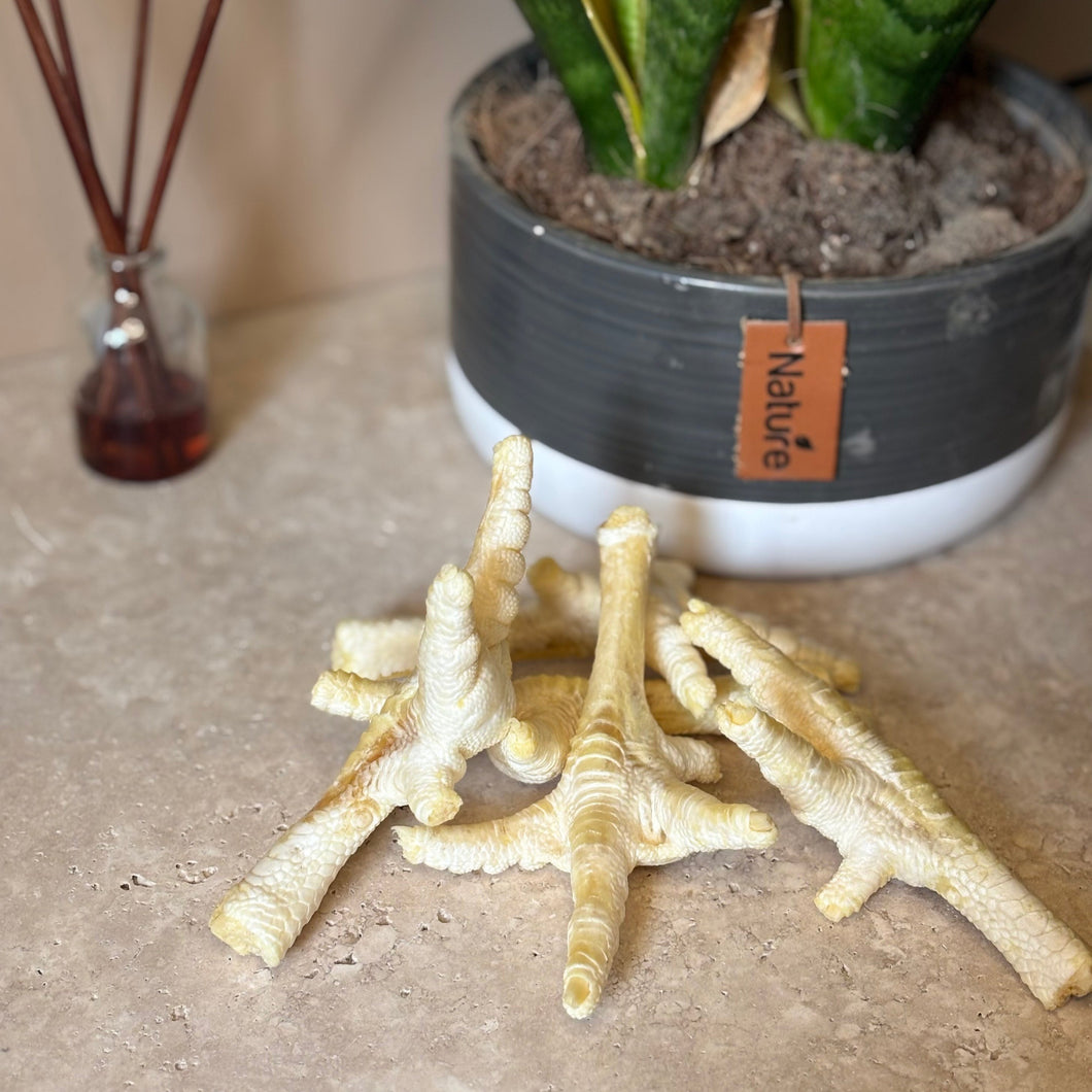 Puffed chicken feet