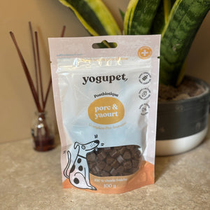 Snack Porc et yaourt pour chiens 100g Yogupet